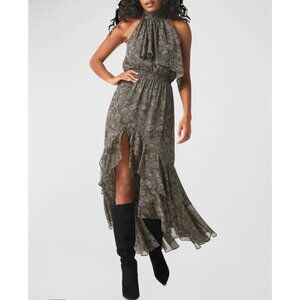 NEW MISA Black Aneva Sleeveless Tiered Maxi Dress NWOT - Size XS